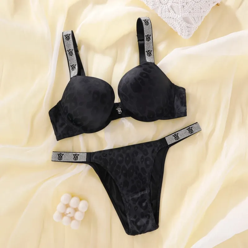 Victoria Secret Shell Push Up Bra Panty Set Women Lace Mesh Sexy Lingerie Sleepwear Pajama Suit Comfort Soft Airy