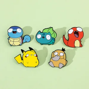 Broche en émail Pokemon Pikachu Bulbasaur, Badge d'écureuil, broche en Denim, sac à vêtements, Animal mignon, bijoux cadeau pour enfant, jouet