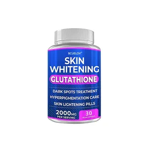 Cúrcuma Gayuba Vitamina Glutatión Píldoras para blanquear la piel - 2000 mg - Compensa los radicales libres y reduce el estrés oxidativo