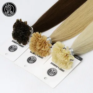 Fairy Remy Hair 0,5 g/streng 12/14 tommer Real Remy Keratin U Tip Human Hair Extensions Silkeagtig Straight Pre Bonded Keratin Hair
