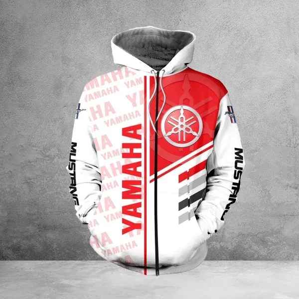Hoodie Lelaki Motosikal Yamaha Pullover Bercetak 3D Sweatshirt Gaya Jalan Berkualiti Tinggi Pakaian Sukan Pemutus Angin