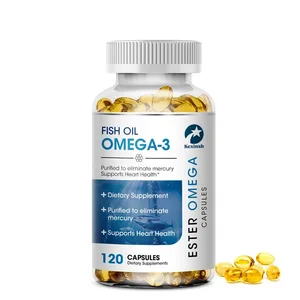 Kexinsh 120 Fischölkapseln 3600 mg Omega-3, reich an DHA EPA, unterstützen die Gesundheit von Haut, Augen, Herz, Gehirn und Immunsystem