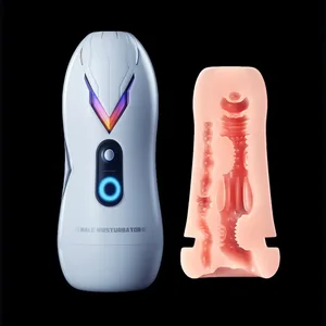 Masturbator masculin Cupă din silicon moale de buzunar păsărică vagin real anus 2 în 1 aspirare cu vid antrenor de rezistență jucării sexuale pentru adulți pentru bărbați
