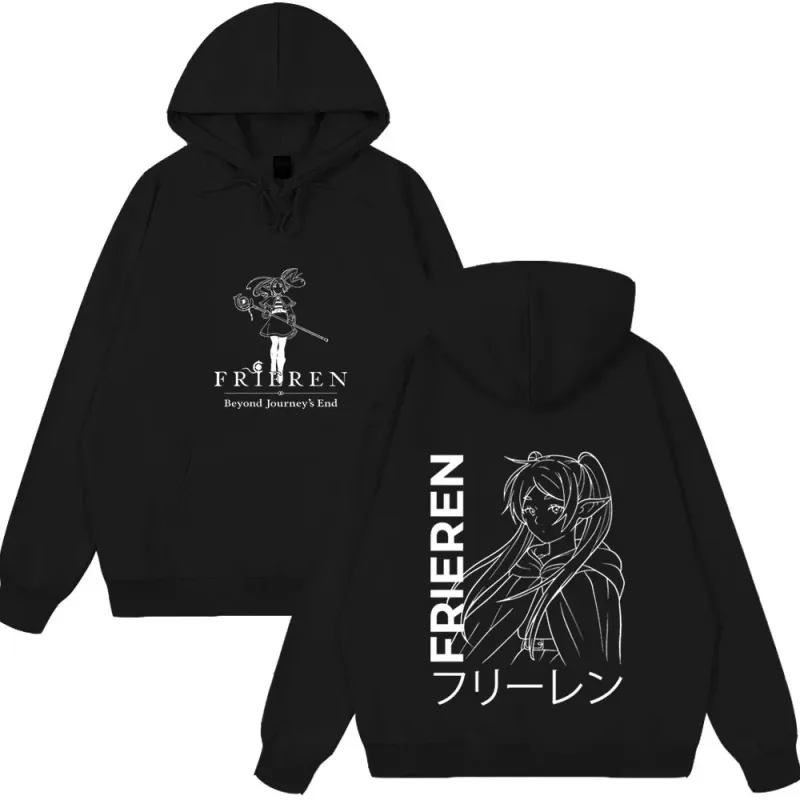 Anime Frieren: Beyond Journey's End Hoodies Men's Women Clothing Fashion Harajuku Tops Couple Style Wears Winter Fleeece Clothes