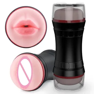 Mandlige Masturbator Cup Engros Realistisk tekstureret Pocket Pussy Double End Vagina Oral Sex Stroker