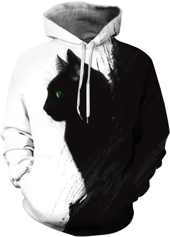 Sweat à capuche graphique pour hommes, sweat à capuche imprimé nouveauté unisexe, sweat-shirt à motif 3D avec poche, sweat à capuche graphique chaud à manches longues Me