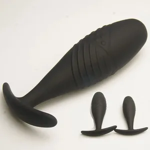 Silikon-Anus-Buttplugs mit konischer Basis für Komfort, strukturiertes Analsex-Spielzeug, Trainer-Training, Analplug, Buttplug, Butplug