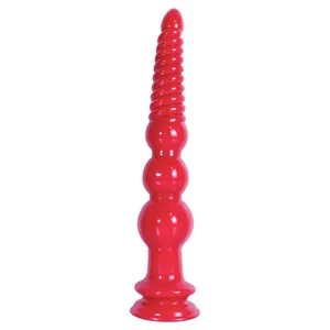 Perles anals en forma de carbassa de PVC suau Endoll anal amb textura Ventosa Endoll anal Massatge de pròstata Joguines sexuals per a adults per a parelles Unisex