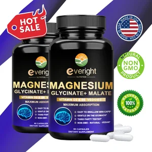 Magnesiumglycinat med hög absorption - Stödjer sömnhumörmusklerna Hjärt- och nervsystemets hälsa