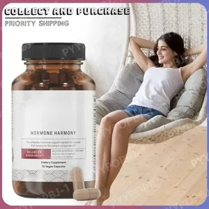 Capsule per l'armonia ormonale con integratore naturale a base di erbe Supporto benessere per le donne Sollievo Menopausa Equilibrio ormonale 72 Conteggio