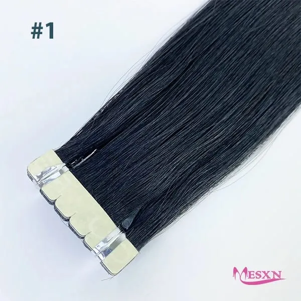 Mini Tape In Hair Extensions 100% Human Hair Real Natural Hair Tape Brown Blonde Can Be Permed And Dyed For Salon
