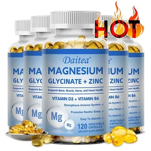 Daitea Magnesium Glycinate & Sink Kosttilskudd - Bone Nerve Immune Support - Passer for menn og kvinner
