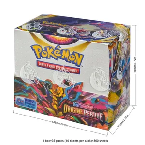 360 ks francouzských pokémonů TCG: 360 ORIGINE PERDUE Box Pokémon karet 36 Pack Box