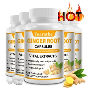 Viên nang rễ gừng hữu cơ 1200mg - với chiết xuất hạt tiêu đen cho sức khỏe khớp Chống viêm Sức khỏe miễn dịch cơ bắp