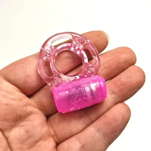 Stimolatore clitorideo vibrante e anello per potenziamento del pene Giocattoli del sesso di coppia Forte erezione Anello del pene Gabbia per uomini Prestazioni sessuali