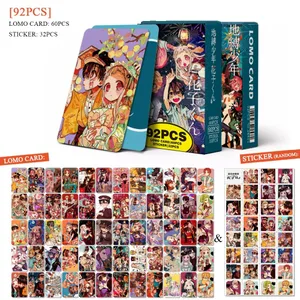 92 STK Toiletbundet Hanako-kun Lomo-kortsæt Anime-karakterfotokort med dekorationsklistermærker Fans Collection Dekorgave