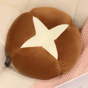 Kawaii Simulation Veggie Fruit Plush Cushion Persimmon Shiitake Mushroom Tomato Soft Decor Pillow For Bedroom Sofa Gift