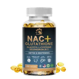Greensure NAC Glutathione Capsules N-Acetyl Cysteine ​​1200 mg Підтримка печінки легень | Амінокислота підвищує глутатіон