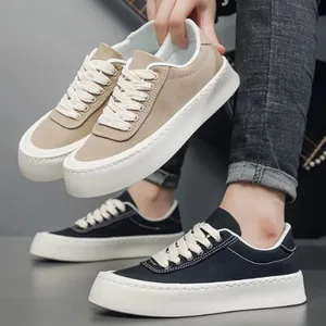 2026 New Fashion Comfortable Breathable Man Shoes Men's Canvas Sneakers Outdoor Thick Sole Casual Board Shoes for Man