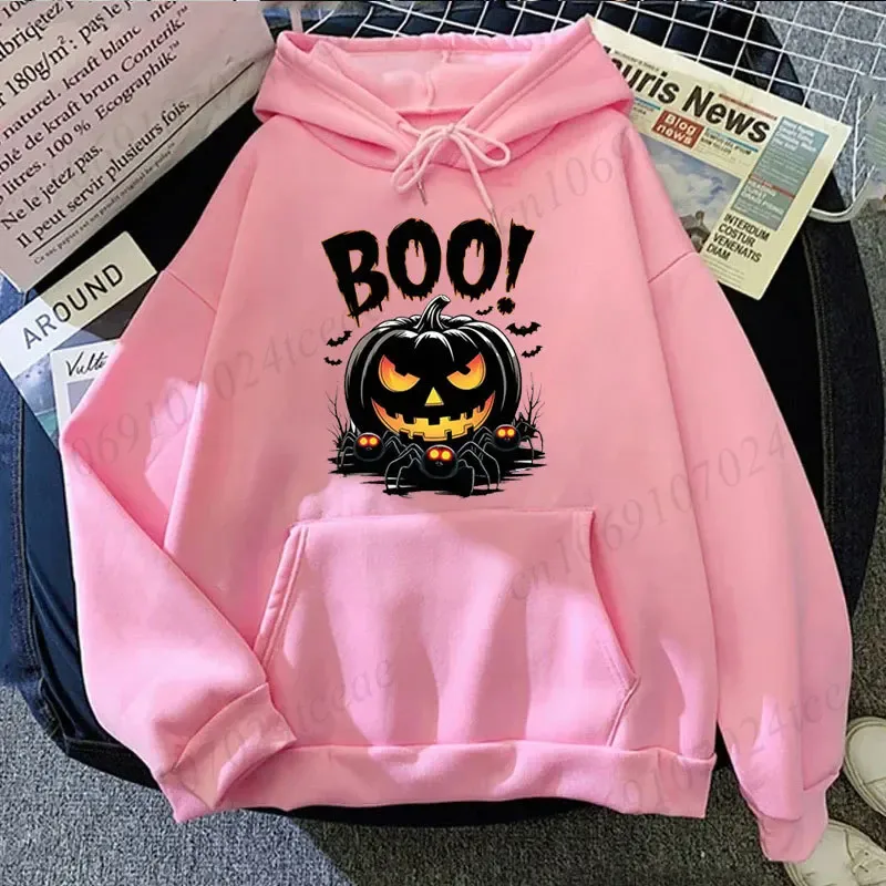 Halloween Spooky Boo bluza z nadrukiem dyni dla mężczyzn kobiety bluzy upiorny pająk nietoperz graficzna odzież sportowa przyjęcie świąteczne Streetwear