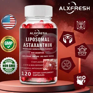 Astaxantina liposomal 24 mg Antioxidante de alta absorción para ojos Piel Inmune Cerebro Apoyo cognitivo Suplemento natural no transgénico