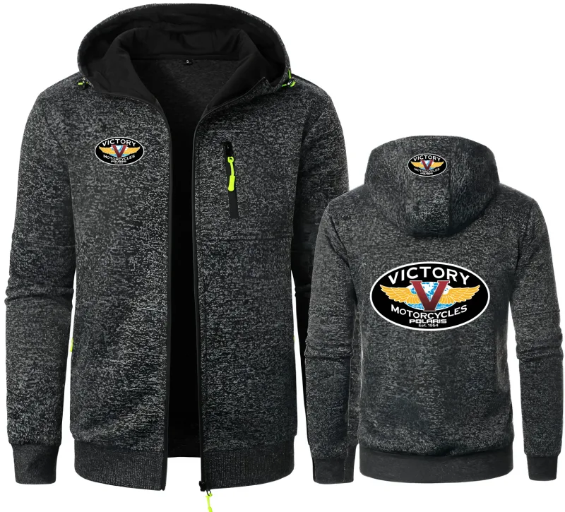 Victorys Polaris Amerika Motosikal Lelaki Hoodies Sweatshirts Victoryed Jacquard Hoodie Fleece Lelaki Bertudung Pullover Untuk Lelaki Hoody