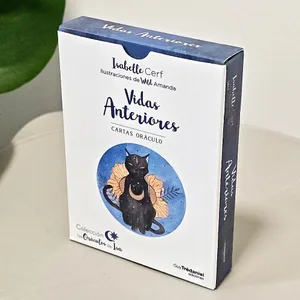 42 unitats Vidas anteriors Targetes Oracle Edició espanyola Baralla de vides passades per a Karma Soul Healing 10,5 * 7,5 cm en relleu a doble cara