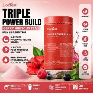 Docteat Triple Power Build kreatinpulver med kreatin HCL Kreatinmonohydrat Elektrolytthydreringsblanding 30 porsjoner