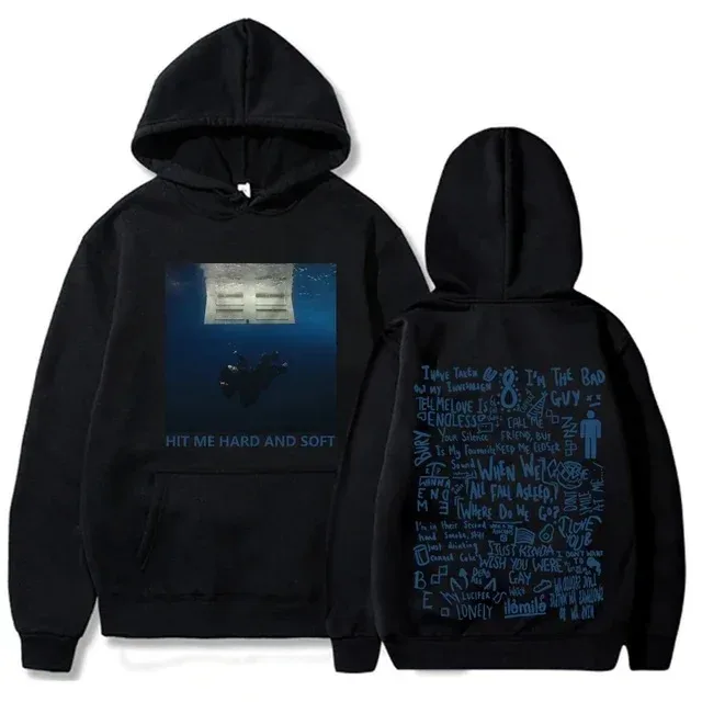 Hit Me Hard and Soft Tour bluza z kapturem Billie sweter męski piosenkarz druk graficzny jesienne zimowe bluzy polarowe dla fanów