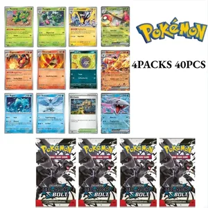 zábava 40 kusů Pokemon Card Pack 4 sady Sun Moon Violet 151 Angličtina Sběratelské karty Sběratelské hračky Halloween Dárek Fantasy Sci-Fi
