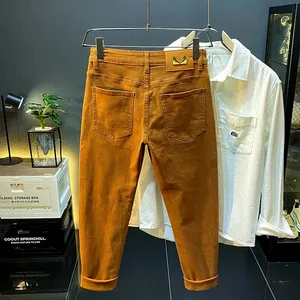 Blugi pentru bărbați 2024, noua modă de toamnă, de ultimă generație, la prețuri accesibile, pantaloni lungi din denim, cu tot se potrivesc.