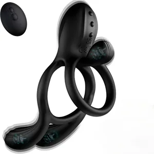 Vibrating Cock แหวนสำหรับชายรีโมทคอนโทรลแหวนอวัยวะเพศชาย Ejaculation DELAY Chastity CAGE Clitoris Stimulation Sex Toy สำหรับคู่