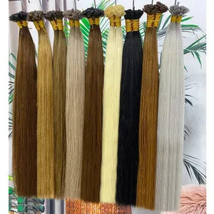 500g Flat Tip Hair Extensions Remy 100% Human Hair Straight Keratin Capsules Pre Bonded Hairpieces til Salon Professionel Brug