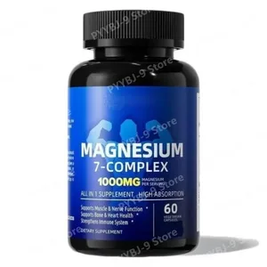Magnesium 7 Complex supplement met glycinaatcitraatmalaatchelaat Zink Vitamine D3 B6 voor verlichting van de slaapspieren 60 capsules