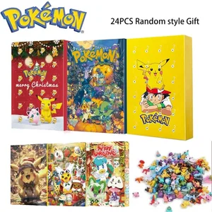 24KS/Sada Pokémon Vánoční adventní kalendář Roztomilý Pikachu Charizard PVC Malá anime figurka Překvapení Box Narozeniny Halloween Dárek