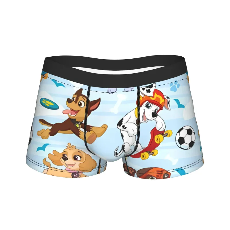 Cartoon Paw Dogs Patrols Trunk 3D Pouch Underwear Trenky Design Shorts Briefs Sexy Soft Males Panties Large Size