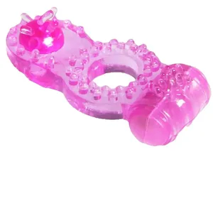 Trippelpar Dual Pleasure delay Ring Vibrerende Ring klitorisstimulator lengre ereksjon intense utløsninger Sexleketøy for mann