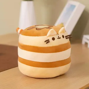 15CM Cute Cake Cat Plush Toy Kawaii Soft Stuffed Animal Pillow Anime Character Plushie Doll For Kids Birthday Gift Home Decor