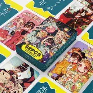 Toiletbundet Hanako Kun-fotokortsæt 60 Lomo-kort og 32 søde anime-klistermærker Kawaii-samlerobjekter til fans Dekorationsgave