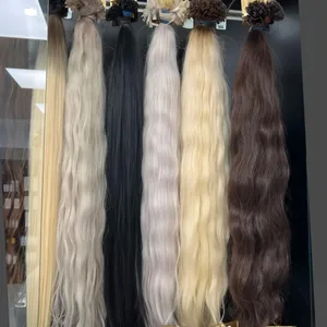 Human Hair Flat Tip Extension Remy Hair18-30 tommer Real Remy Silkeagtig Straight Sort Brun Pre Bonded Keratin Fusion-hår