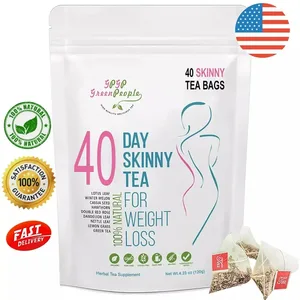 Natürliches 40-Tage-Kräuter-Skinny-Detox-Ergänzungsmittel zur Gewichtsreduktion, kein Koffein, keine GVO, gesunde Lebensmittel, Vitamine und Nahrungsergänzungsmittel