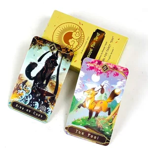Cartes de tarot de Fox de temporada Joc de cartes de reunió familiar Endevinació misteriosa Tauler d'Oracle Jugant a jocs de taula per a principiants