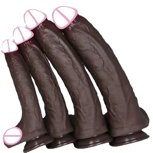 4 rozmiary realistyczne miękkie duże Dildo podwójna silikonowa przyssawka Penis pary masturbacja ogromny kutas kobieta mężczyzna Anal seks-zabawka dla dorosłych