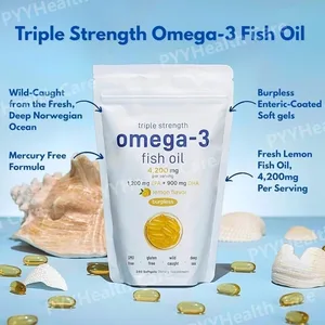 Thực phẩm bổ sung dầu cá Omega 3 sức mạnh gấp ba lần 4200mg EPA hương chanh 1200mg DHA 900mg 240 viên mềm