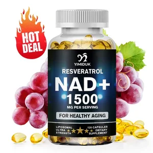 Suplemento NAD de 1500 mg - Suplemento liposomal NAD+ con resistencia al resveratrol y envejecimiento saludable - Cápsulas de fuerza