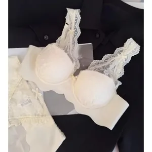 Pambabaeng Wireless Push Up Bra Set Maliit na Dibdib Sexy Lingerie Kumportableng Bralette Panty Set Tamang-tama para sa Layering at Pang-araw-araw na Susuot