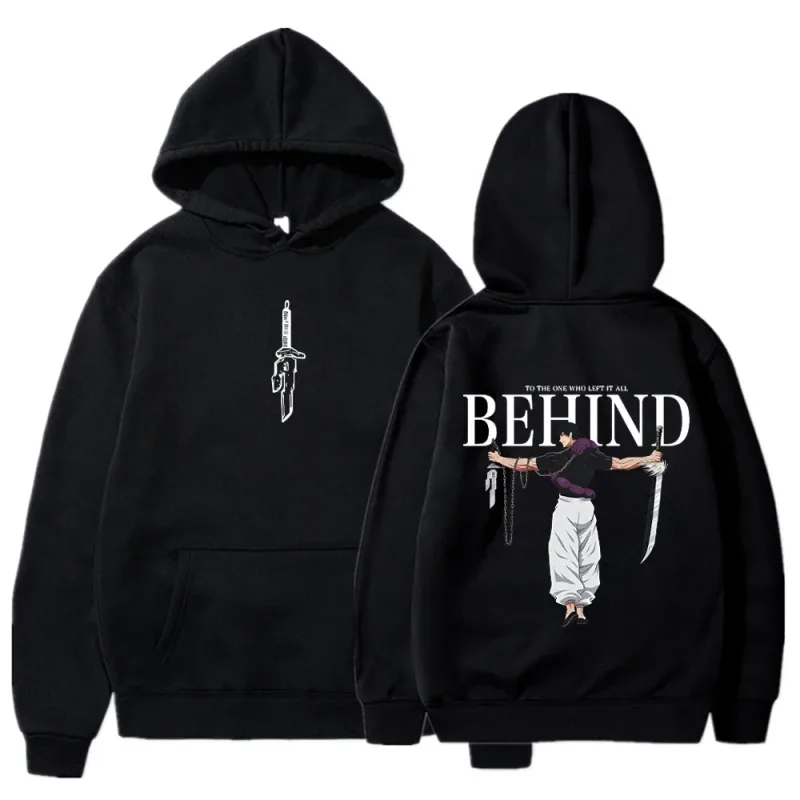 Jujutsu Kaisen Anime Hoodies Lelaki Wanita Fushiguro Toji Manga Hooded Pullover Gothic Sweatshirts Hip Hop Streetwear Pakaian Lelaki
