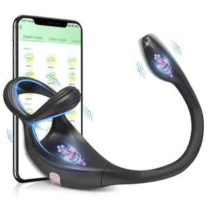 Plug anal avec contrôle par application, anneau pénien, masseur de prostate vibrant pour hommes débutants, vibrateur anal, plug anal pour jouet sexuel gay pour hommes de 18 ans et plus